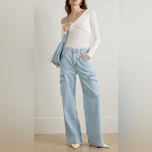 AGOLDE - Minka high-rise wide leg cargo organic jeans